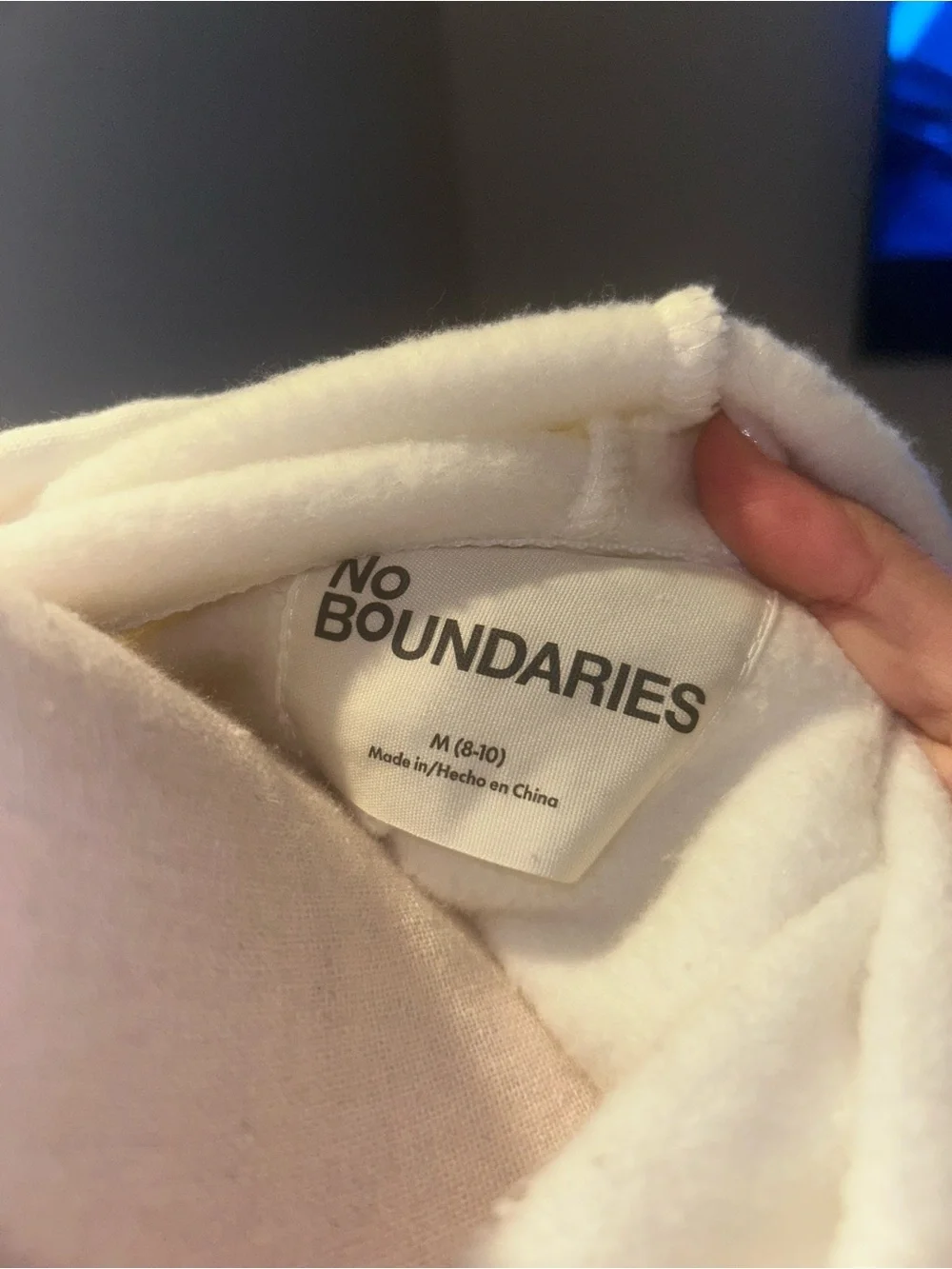 No Boundaries Cream Hoodie with Pink Cat Cowboy Graphic